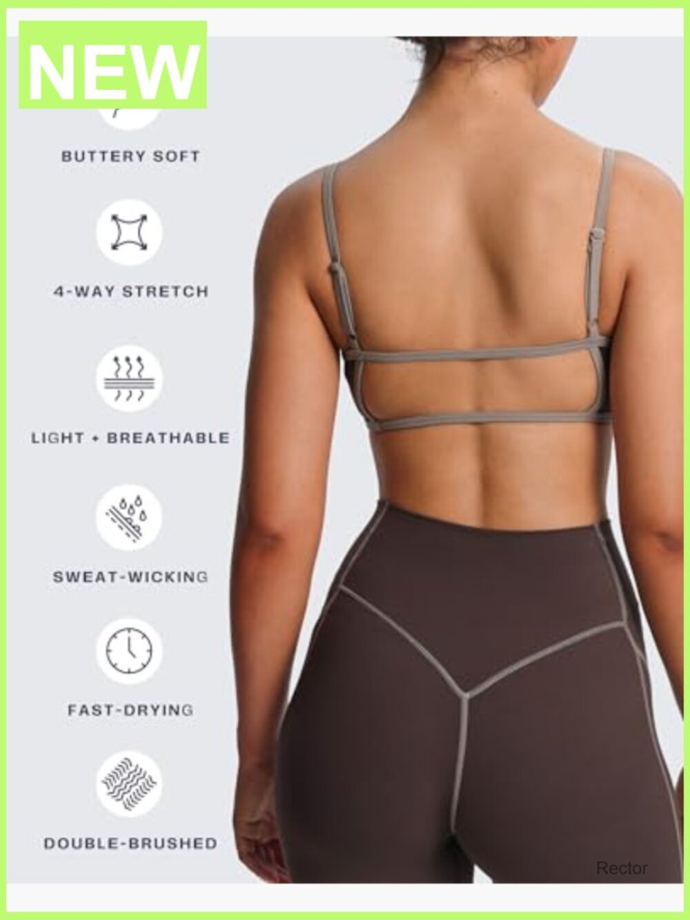 Color Block Sports Bra Strappy Back Yoga Crop Tank Workout Fitness - Picture 6 of 7